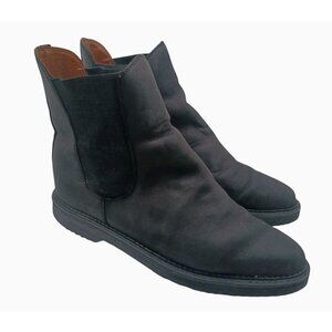 GIORGIO BRUTINI Mens Black Leather Dress Shoes Chelsea Pull On Boots Size 10.5 M